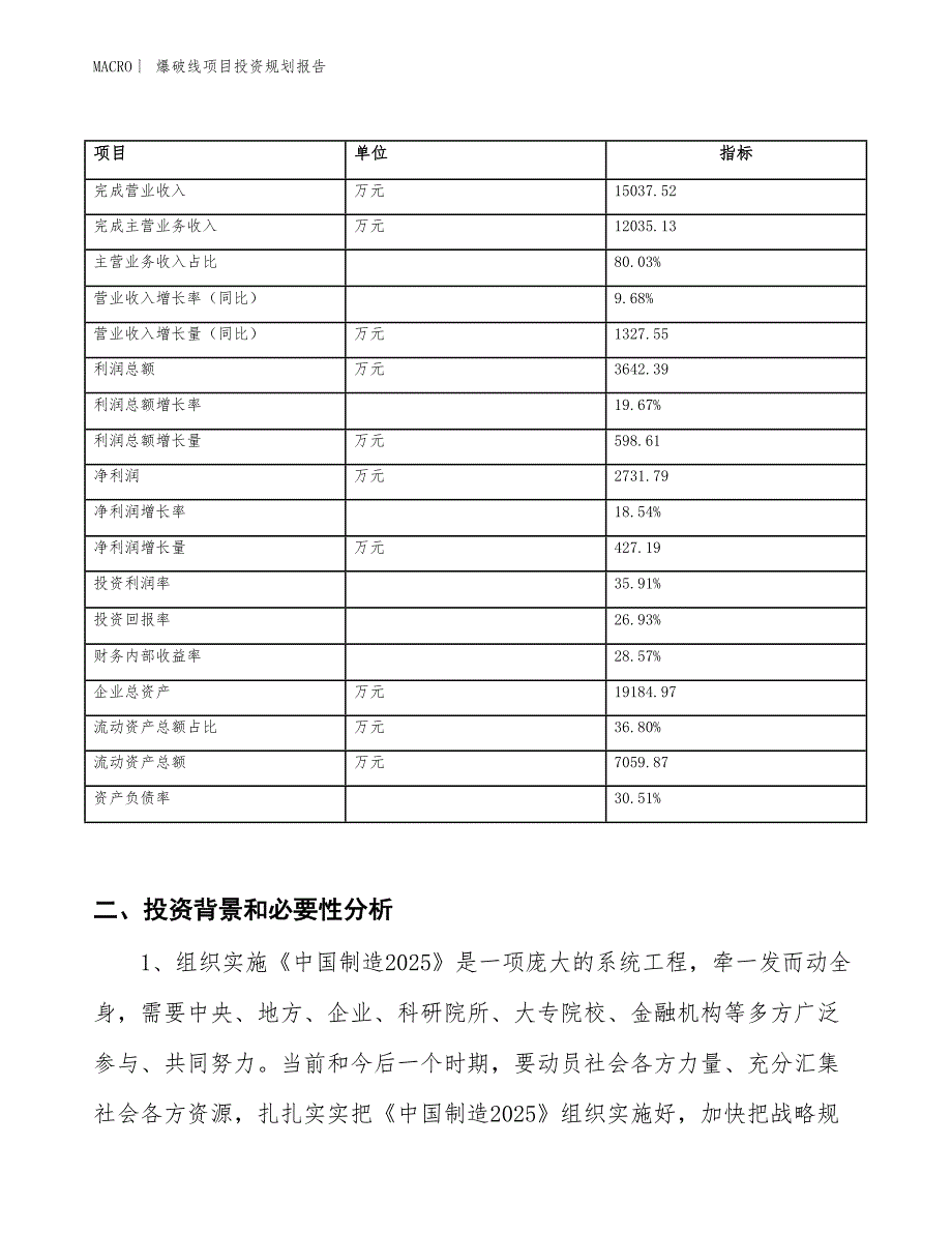 爆破线项目投资规划报告_第2页