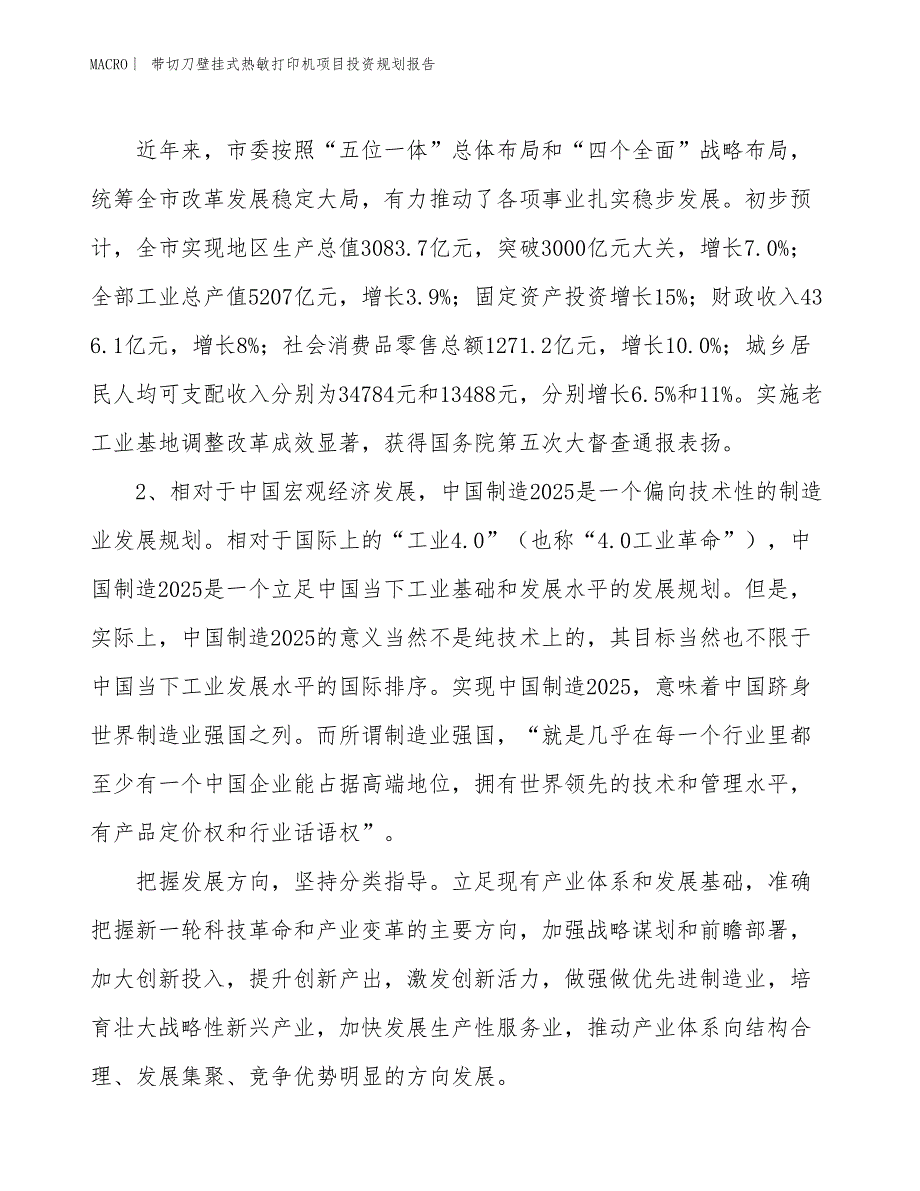 带切刀壁挂式热敏打印机项目投资规划报告_第3页