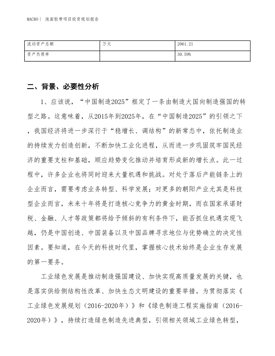 泡面胶带项目投资规划报告_第3页