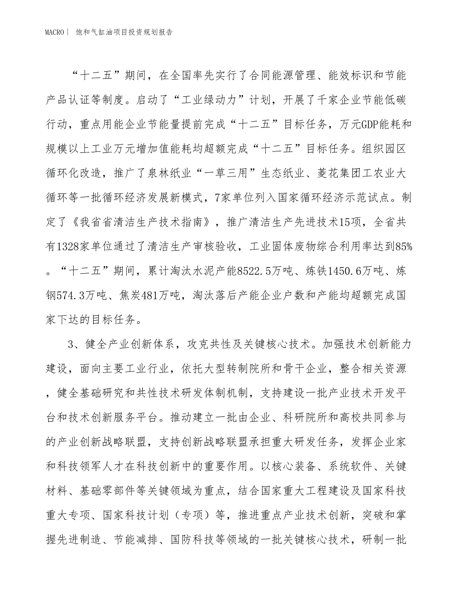 饱和气缸油项目投资规划报告_第4页