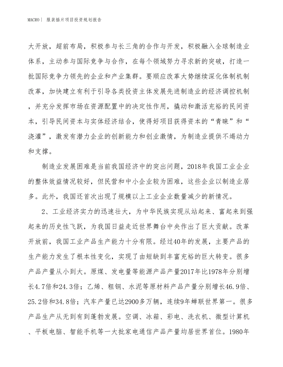 服装插片项目投资规划报告_第3页