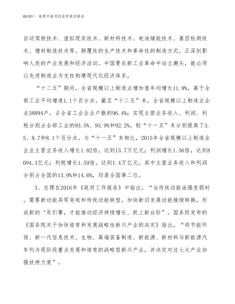 电捍手套项目投资规划报告_第4页