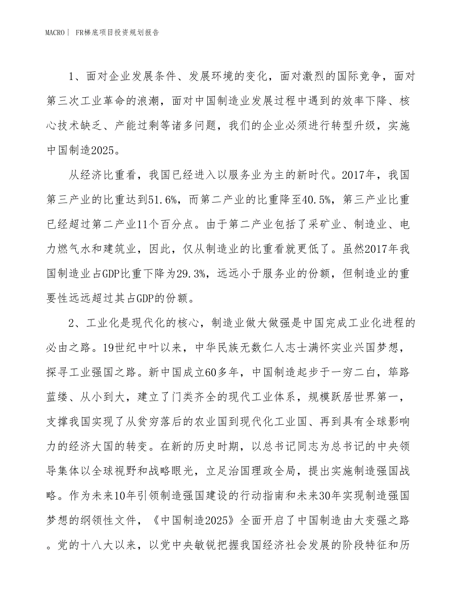 FR梯底项目投资规划报告_第3页