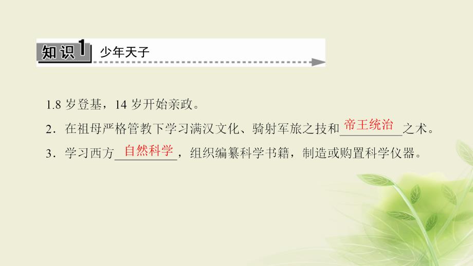 2017-2018学年高中历史第2单元中国古代政治家第6课康熙皇帝与多民族国家的巩固课件_第3页