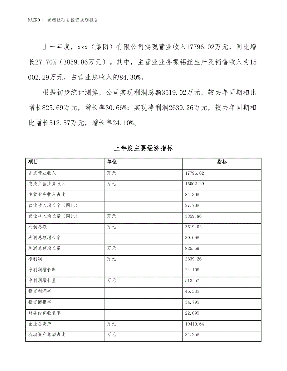 裸铝丝项目投资规划报告_第2页