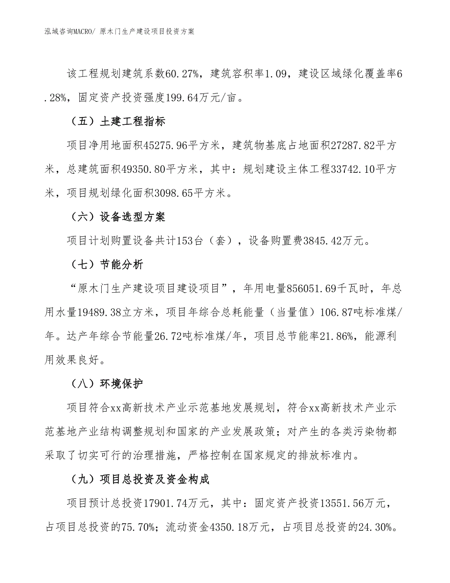 （项目申请）原木门生产建设项目投资方案_第3页