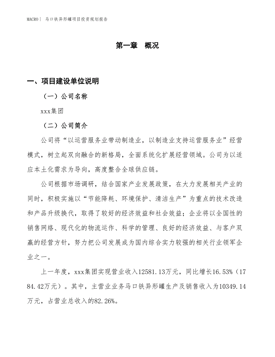 马口铁异形罐项目投资规划报告_第1页