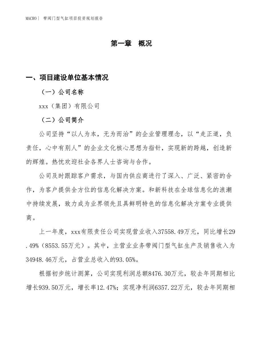 带阀门型气缸项目投资规划报告_第1页