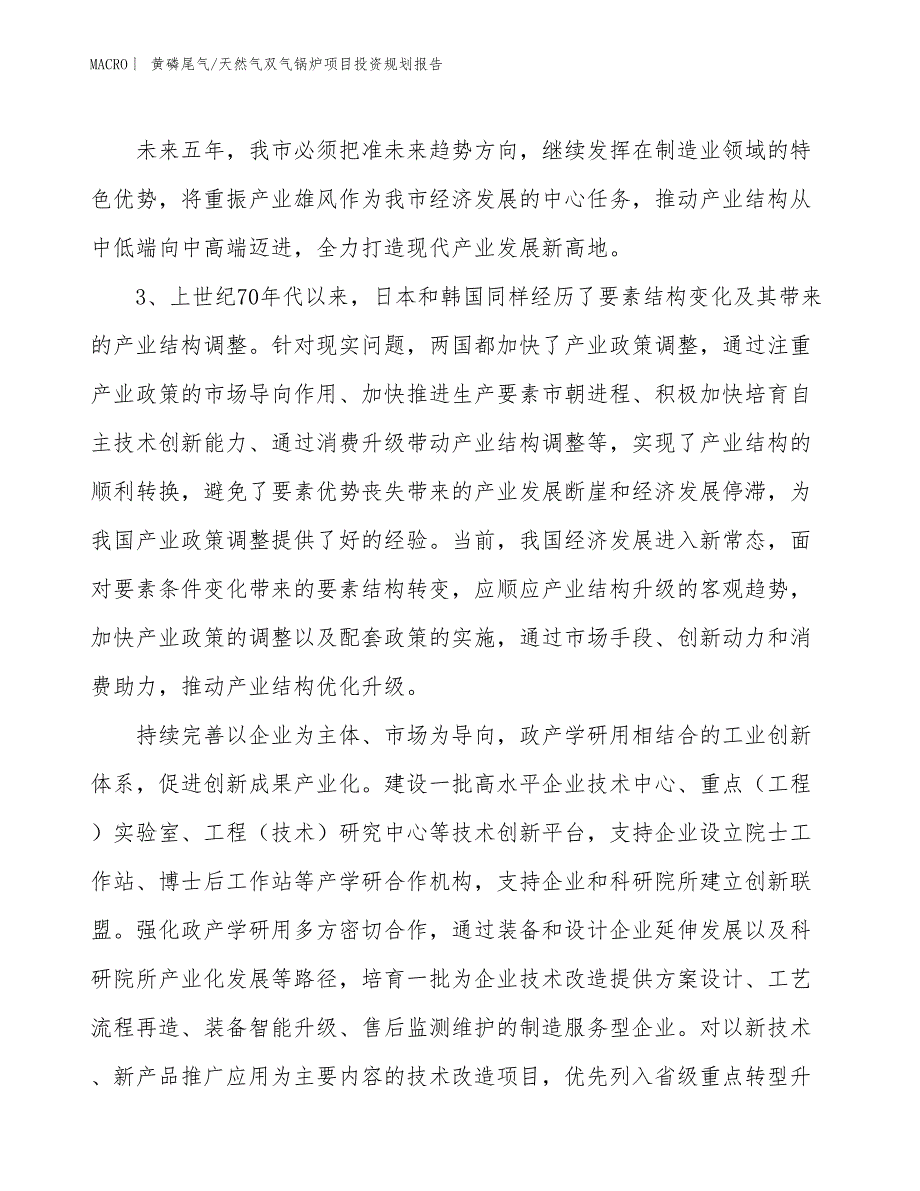 黄磷尾气_天然气双气锅炉项目投资规划报告_第4页