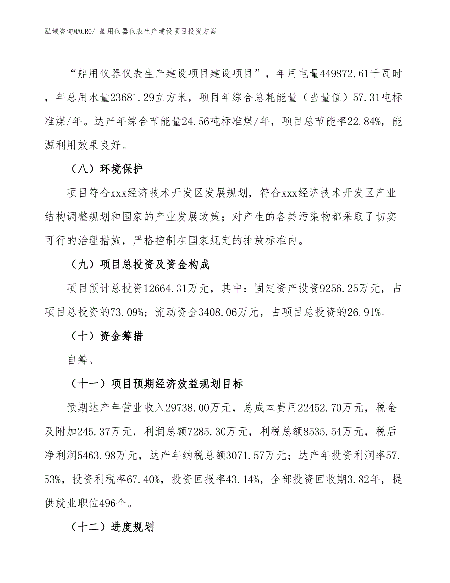 （项目申请）船用仪器仪表生产建设项目投资方案_第3页