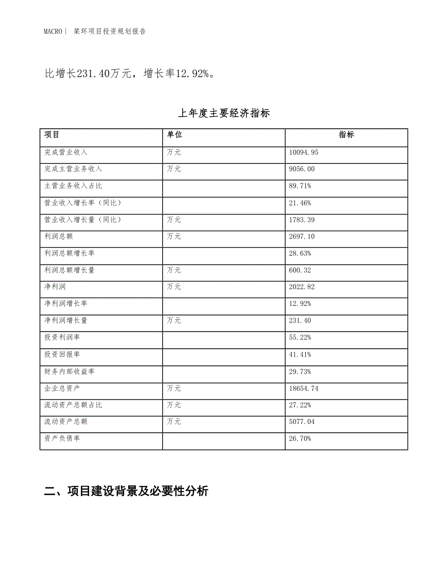 桨环项目投资规划报告_第2页