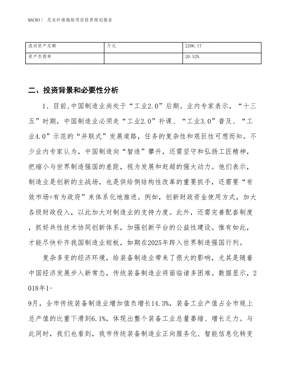 尼龙纤维抛轮项目投资规划报告_第3页