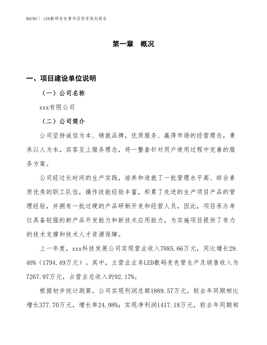 LED数码变色管项目投资规划报告_第1页