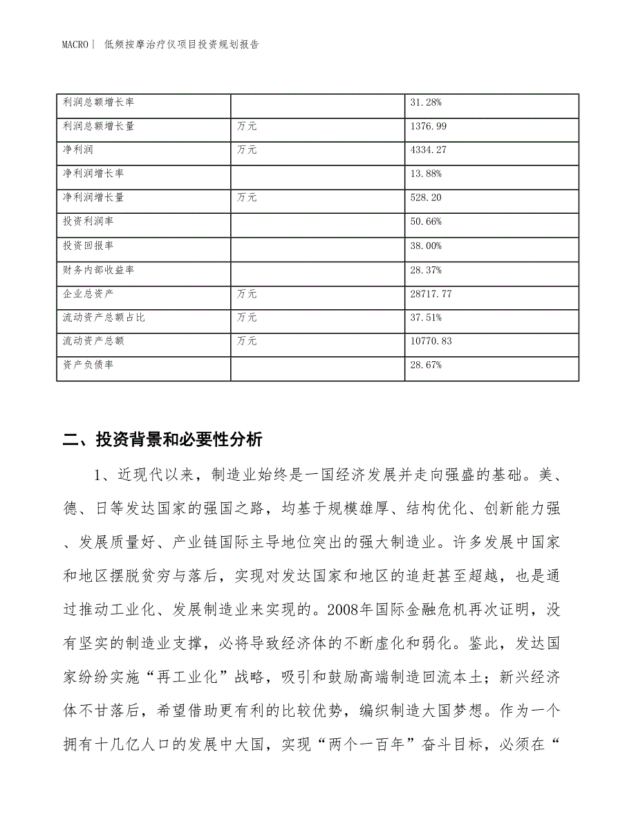 低频按摩治疗仪项目投资规划报告_第3页