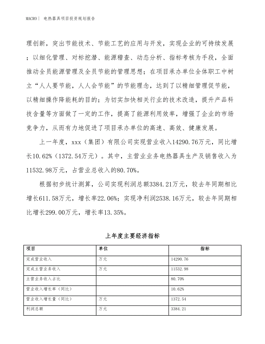 电热器具项目投资规划报告_第2页