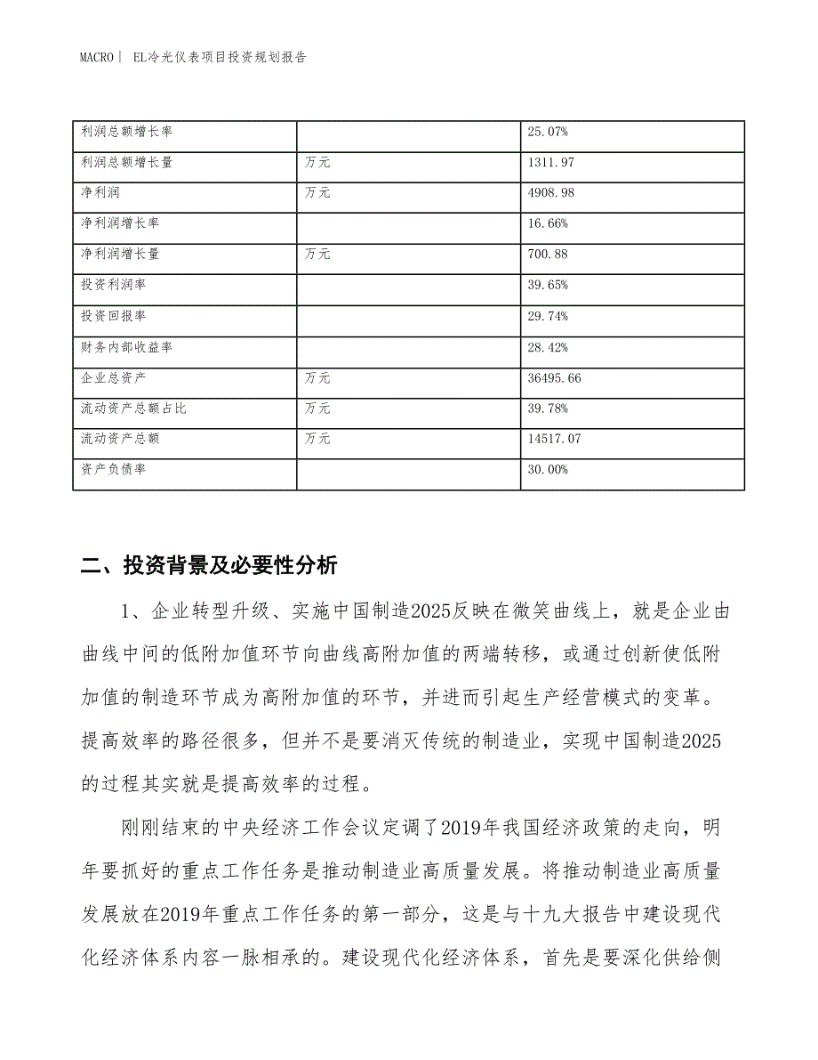 EL冷光仪表项目投资规划报告_第3页