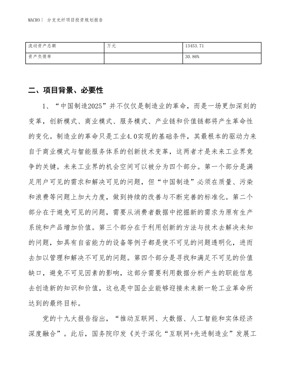 分支光纤项目投资规划报告_第3页