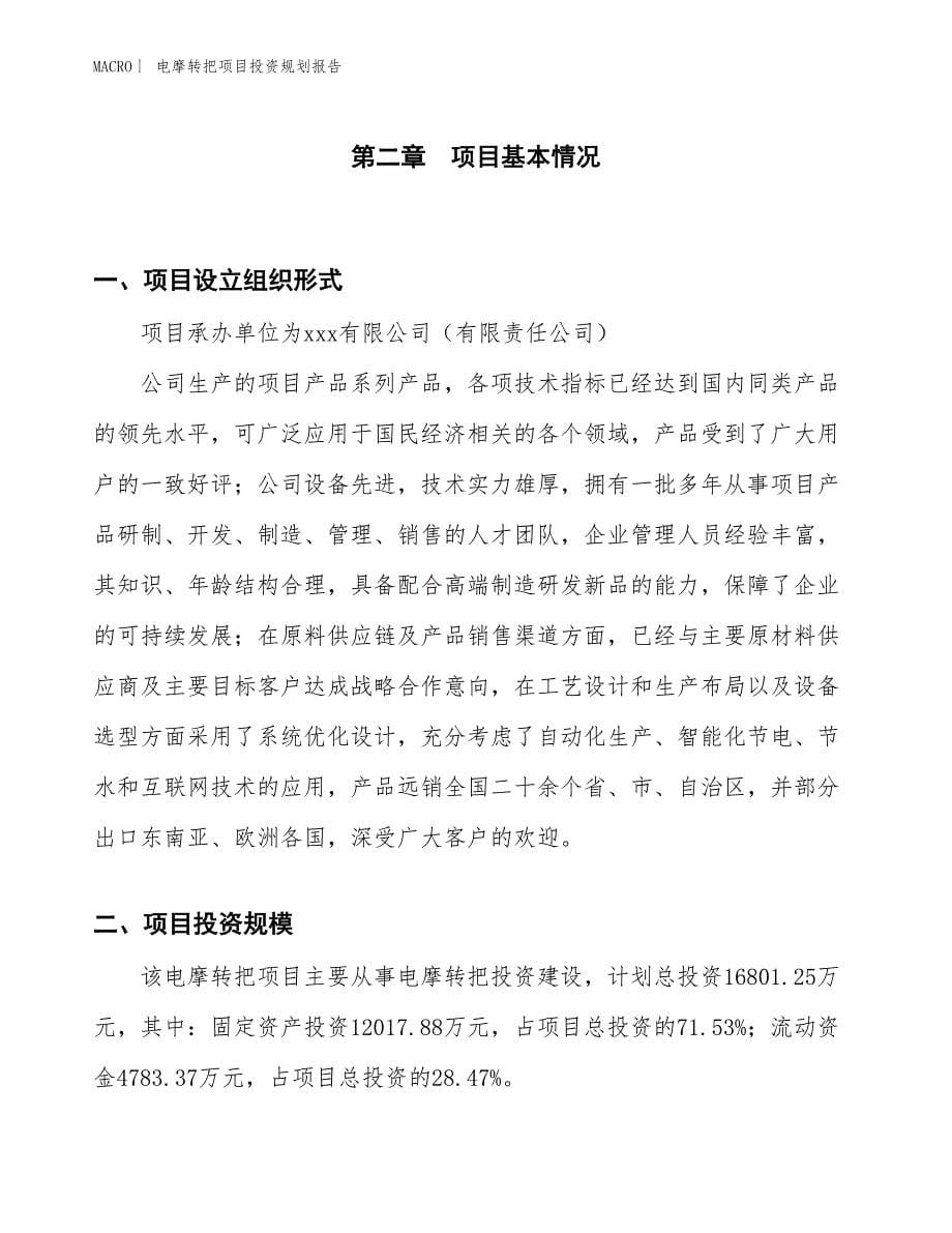 电摩转把项目投资规划报告_第5页