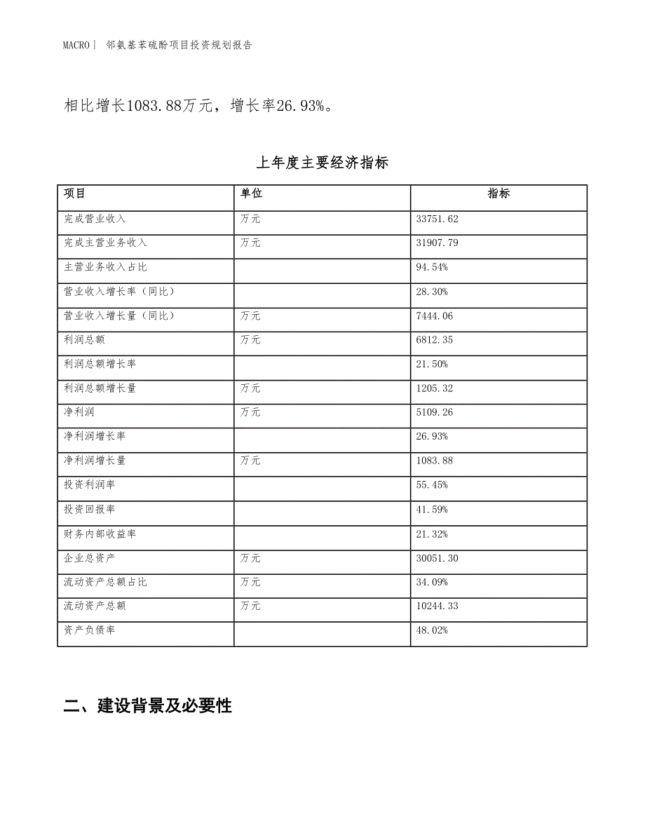 邻氨基苯硫酚项目投资规划报告_第2页