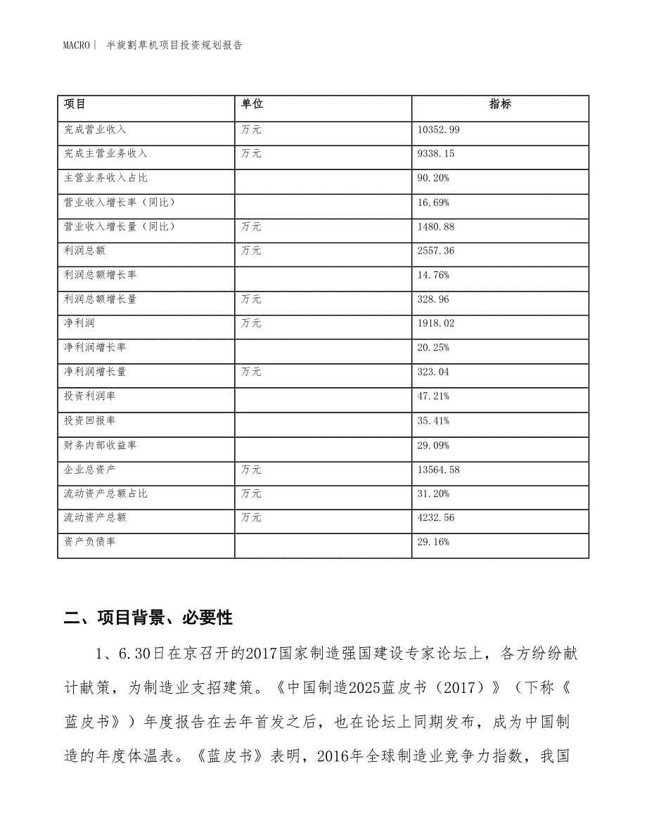 半旋割草机项目投资规划报告_第2页