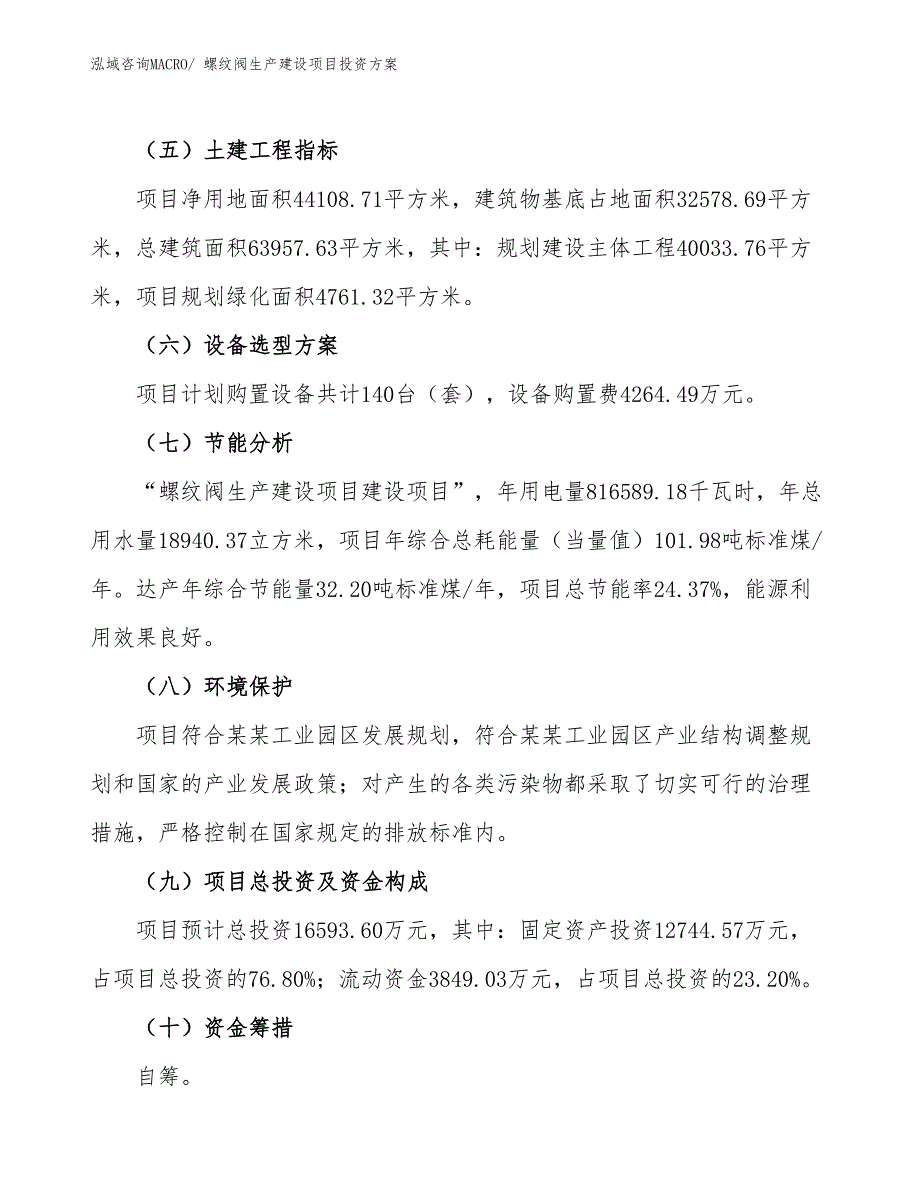 （项目申请）螺纹阀生产建设项目投资方案_第3页