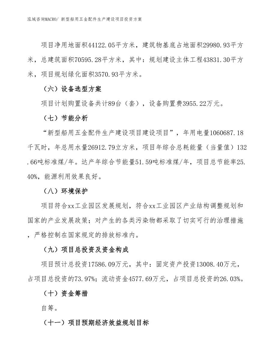 （项目申请）新型船用五金配件生产建设项目投资方案_第3页