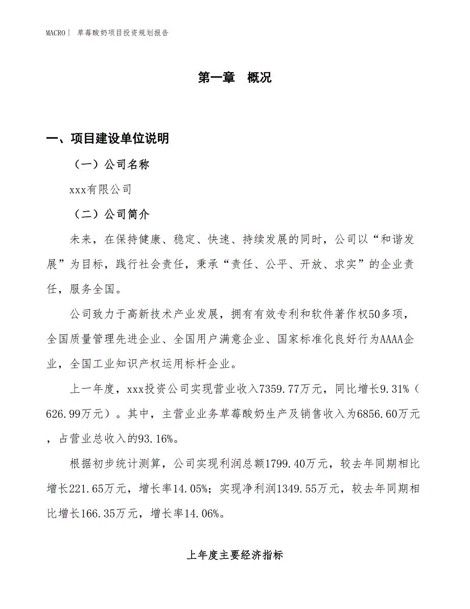 草莓酸奶项目投资规划报告_第1页