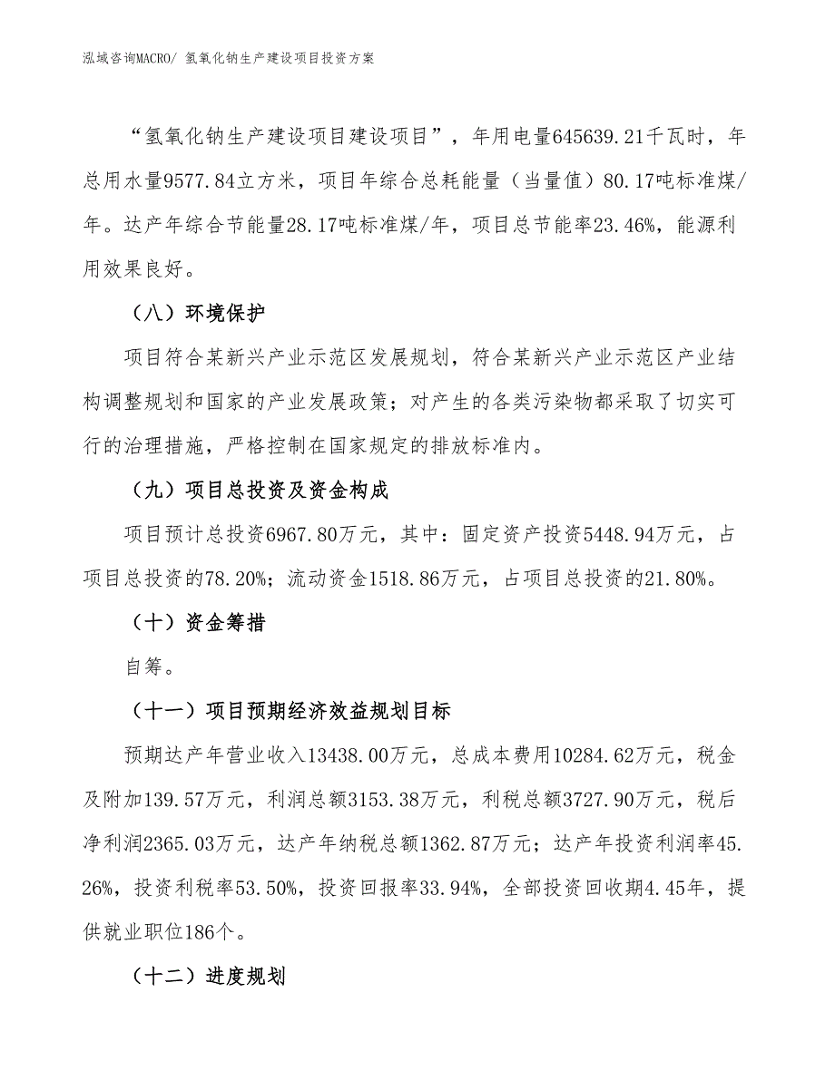 （项目申请）氢氧化钠生产建设项目投资方案_第3页