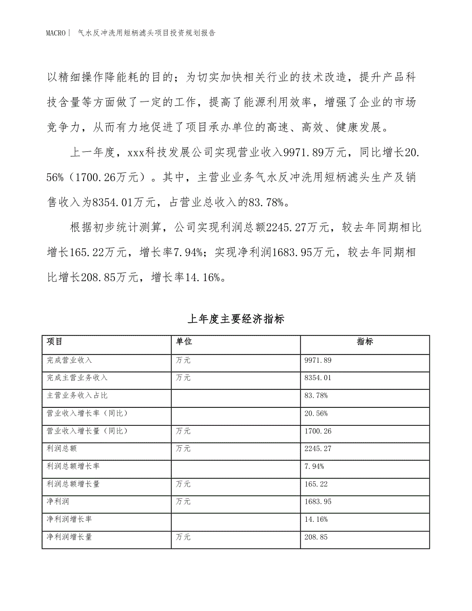 气水反冲洗用短柄滤头项目投资规划报告_第2页