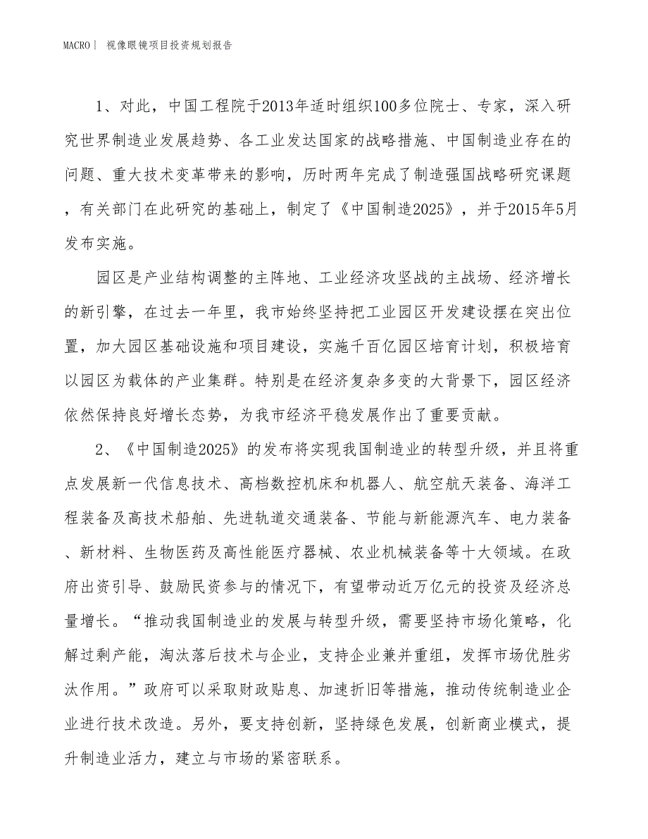 视像眼镜项目投资规划报告_第3页