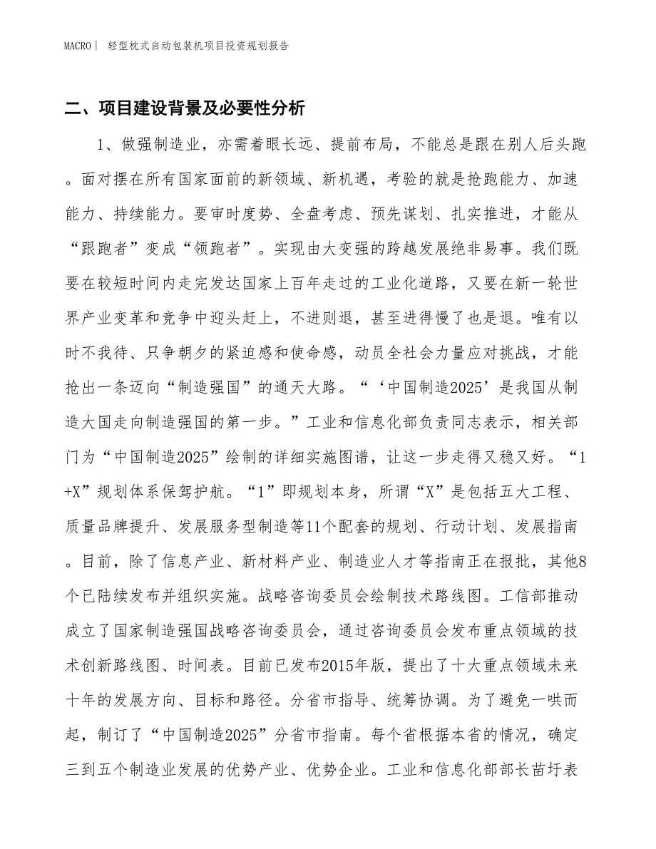 轻型枕式自动包装机项目投资规划报告_第3页