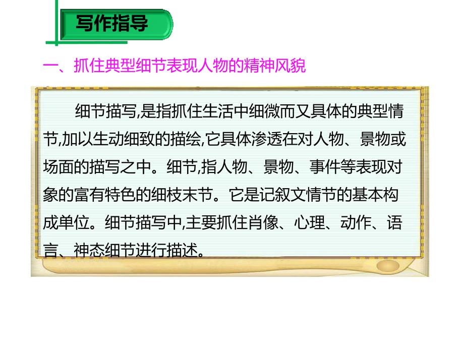 2017新人教版七年级语文下册课件第1单元写作-写出人物的精神-(共27张ppt)_第4页