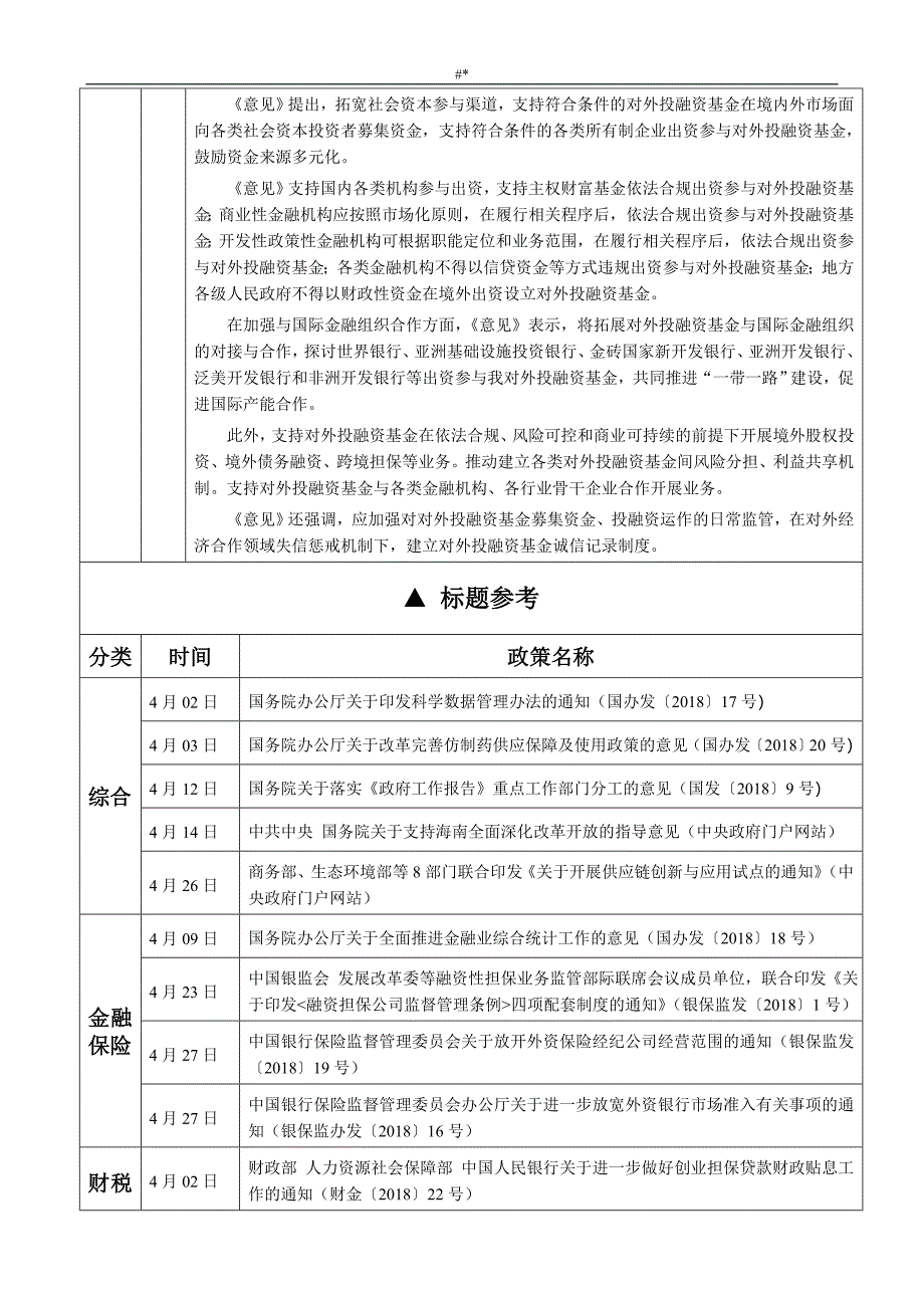 2018年度4月份主~要宏观调控政策_第2页