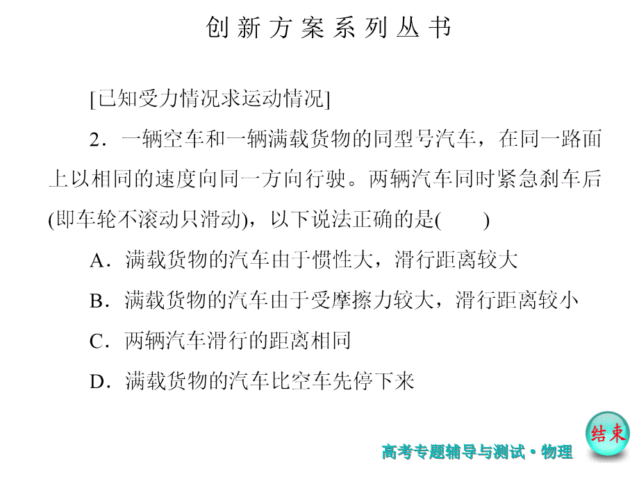 2017版新课标物理一轮复习课件：第3章-牛顿运动定律-第2讲_第4页