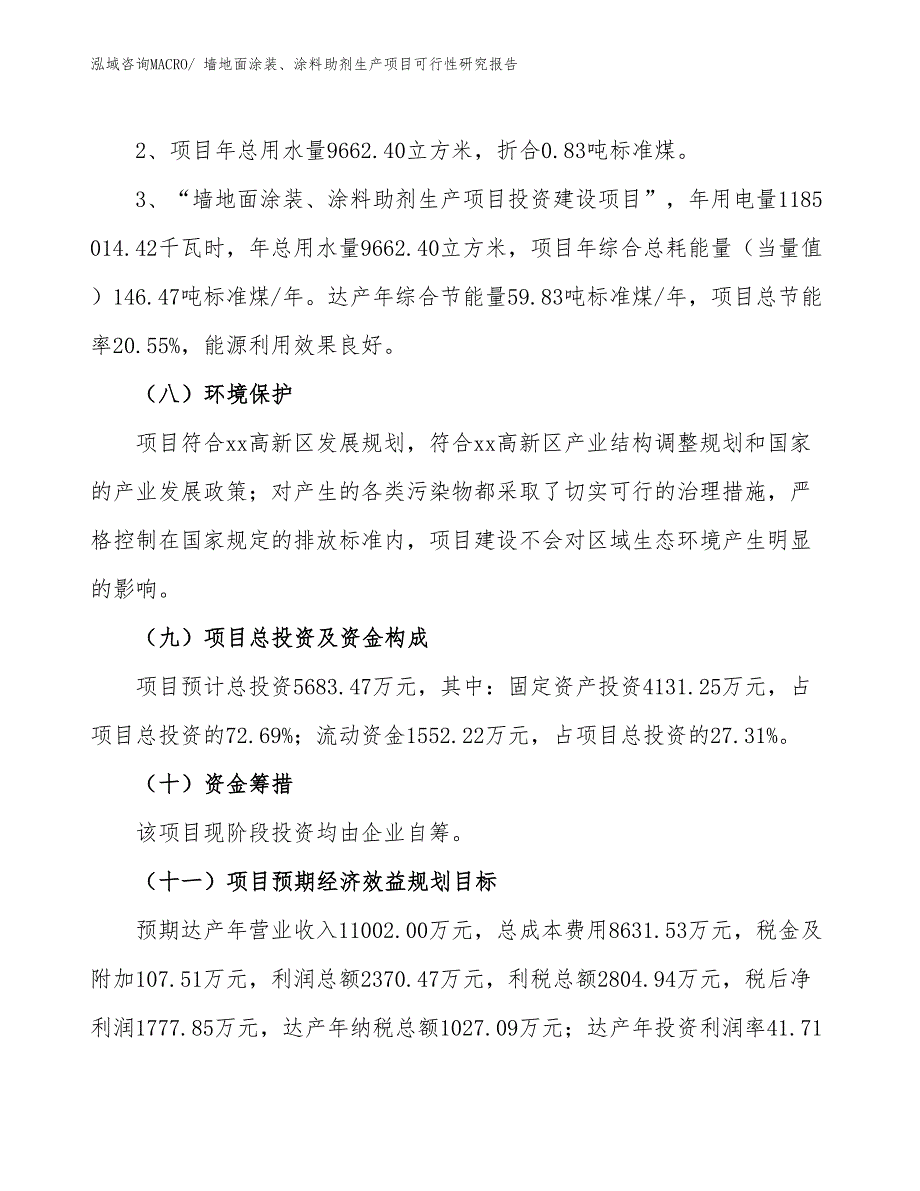 （汇报材料）墙地面涂装、涂料助剂生产项目可行性研究报告_第4页