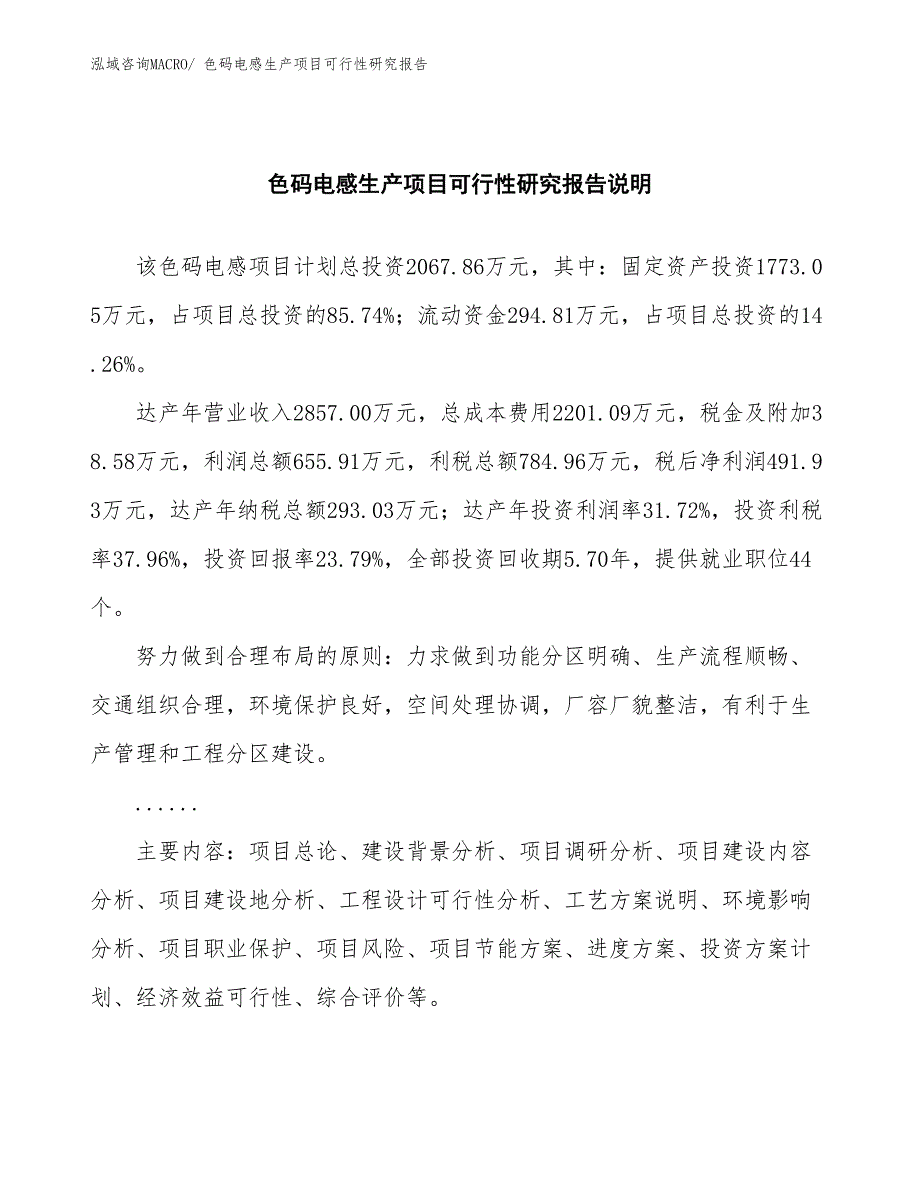 （汇报材料）色码电感生产项目可行性研究报告_第2页