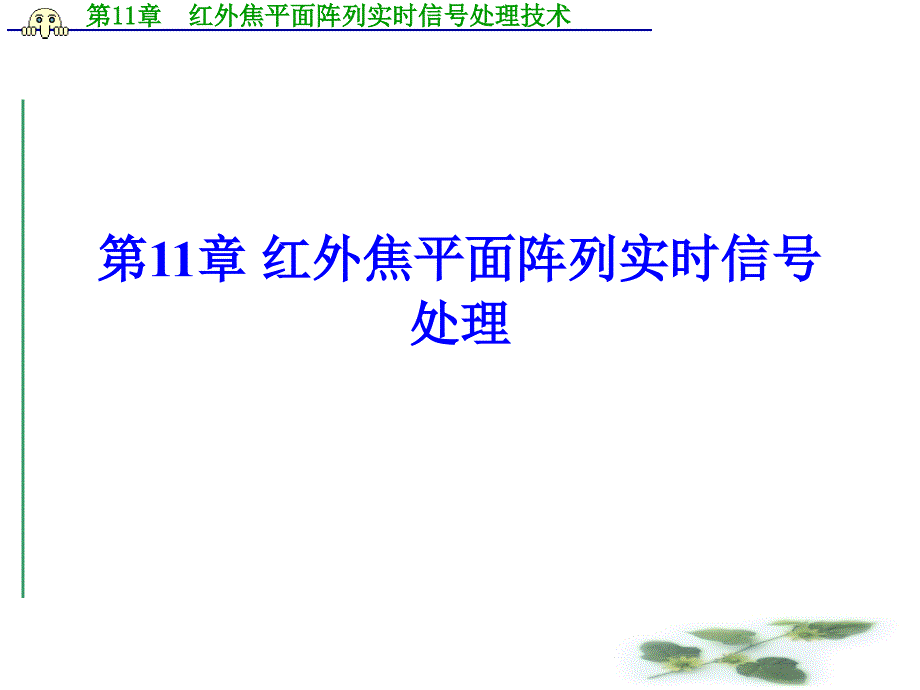 红外焦平面阵列实时信号处理_第1页