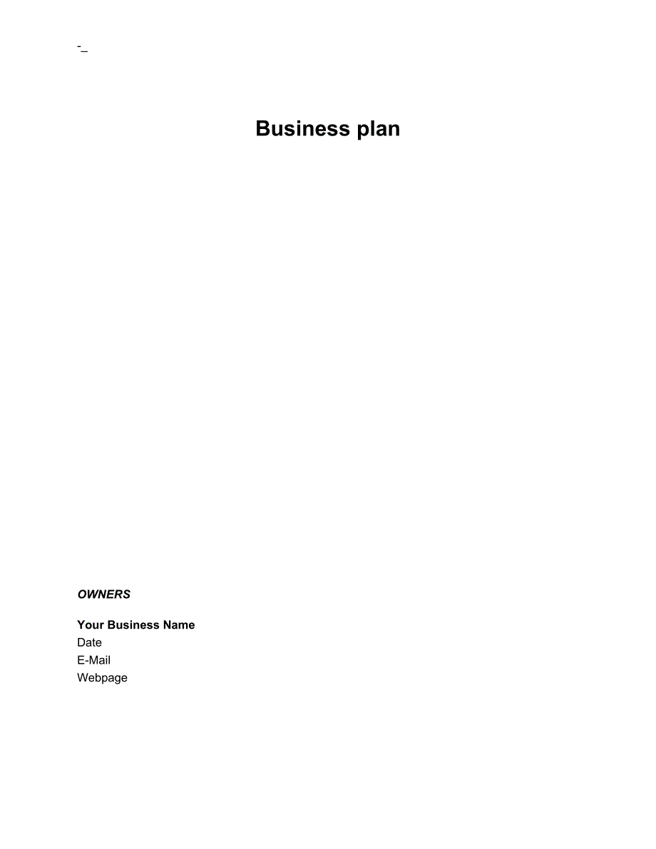 Busines-s-plan-template全英商业规划书模板_第3页