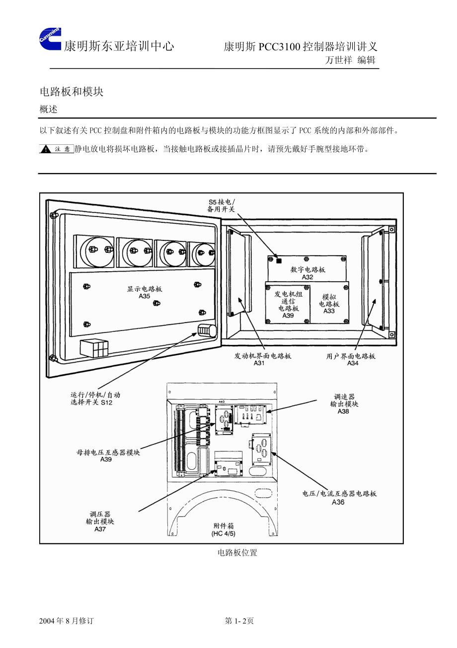 康明斯柴油发电机组pcc3100控制器说明书 宁波日兴动力科技有限公司_第2页