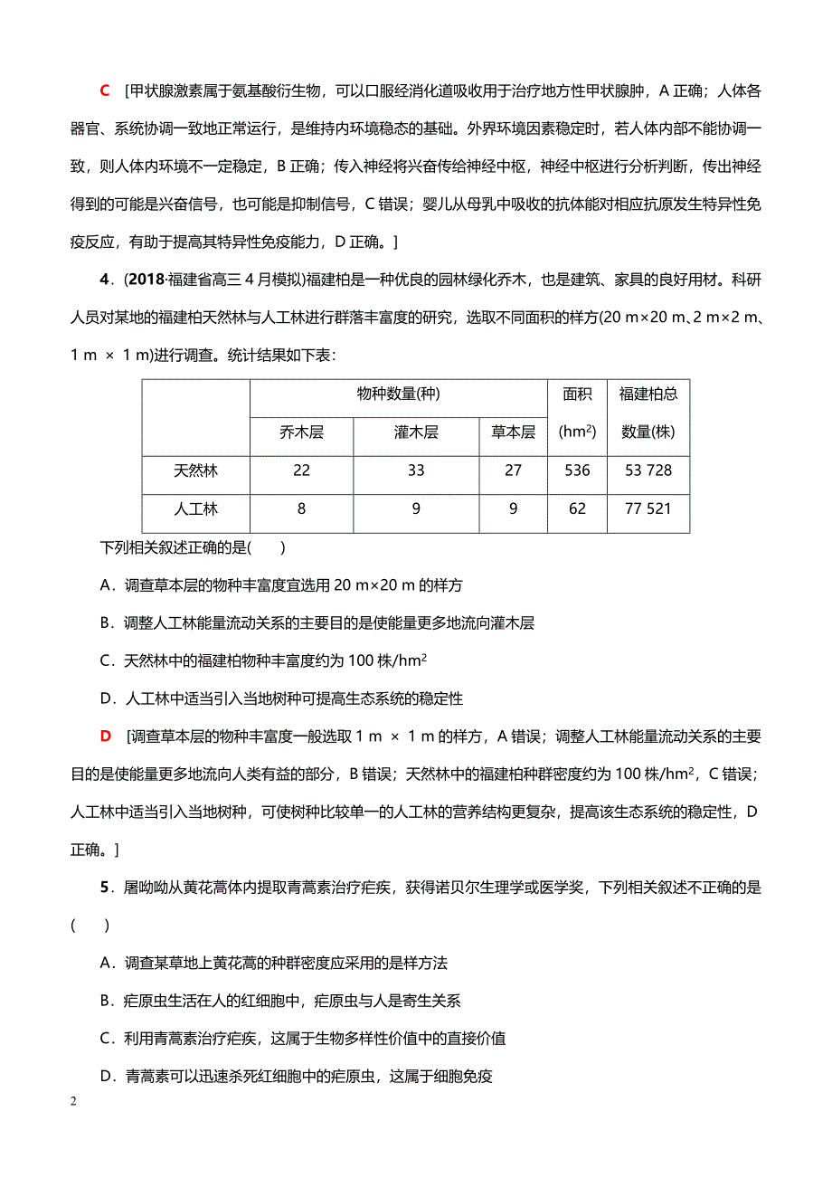 2019高考生物二轮复习 小题提速练10（带答案）_第2页