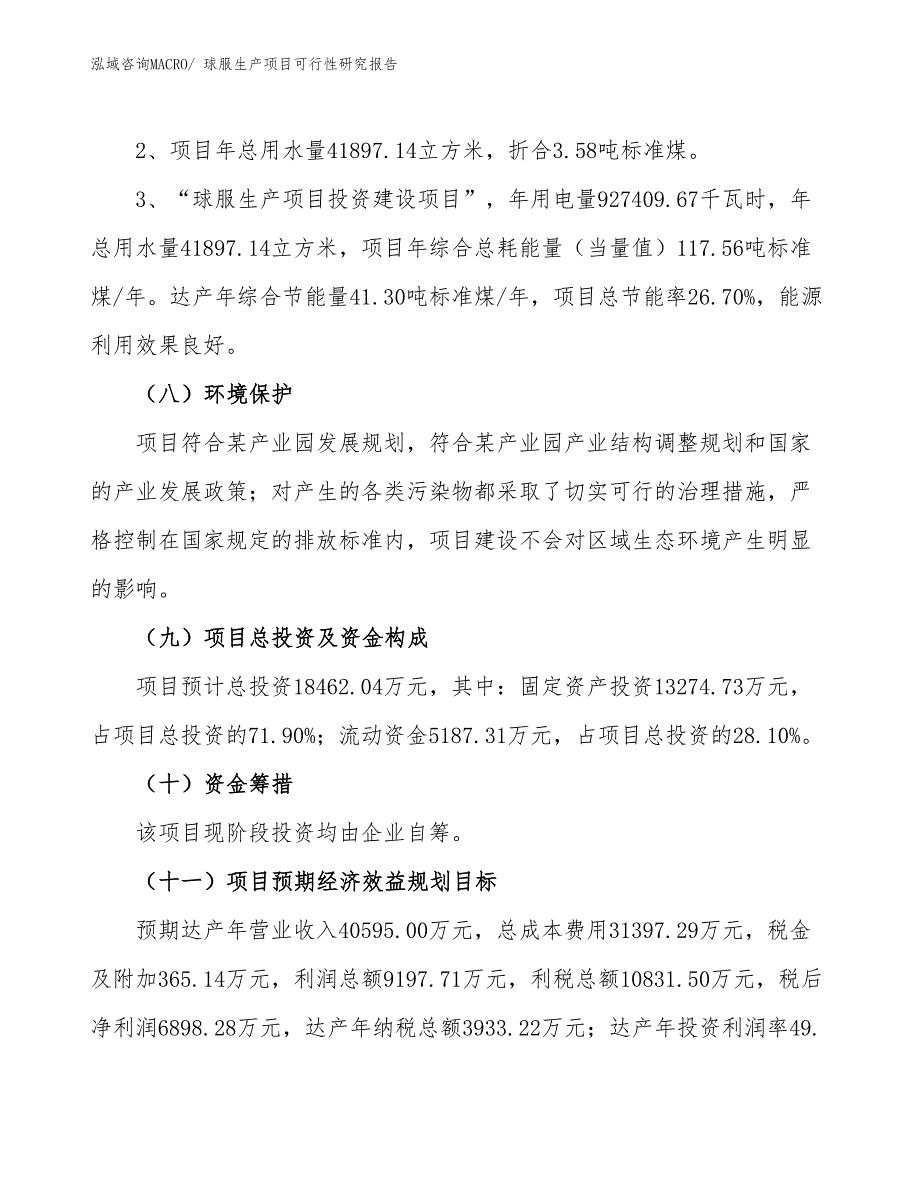 （投资方案）球服生产项目可行性研究报告_第4页