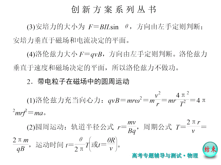 2017版新课标物理一轮复习再回顾课件：专题六-磁场_第2页