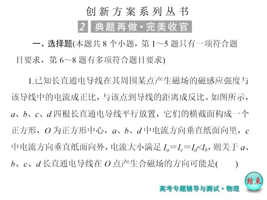 2017版新课标物理一轮复习再回顾课件：专题六-磁场_第5页