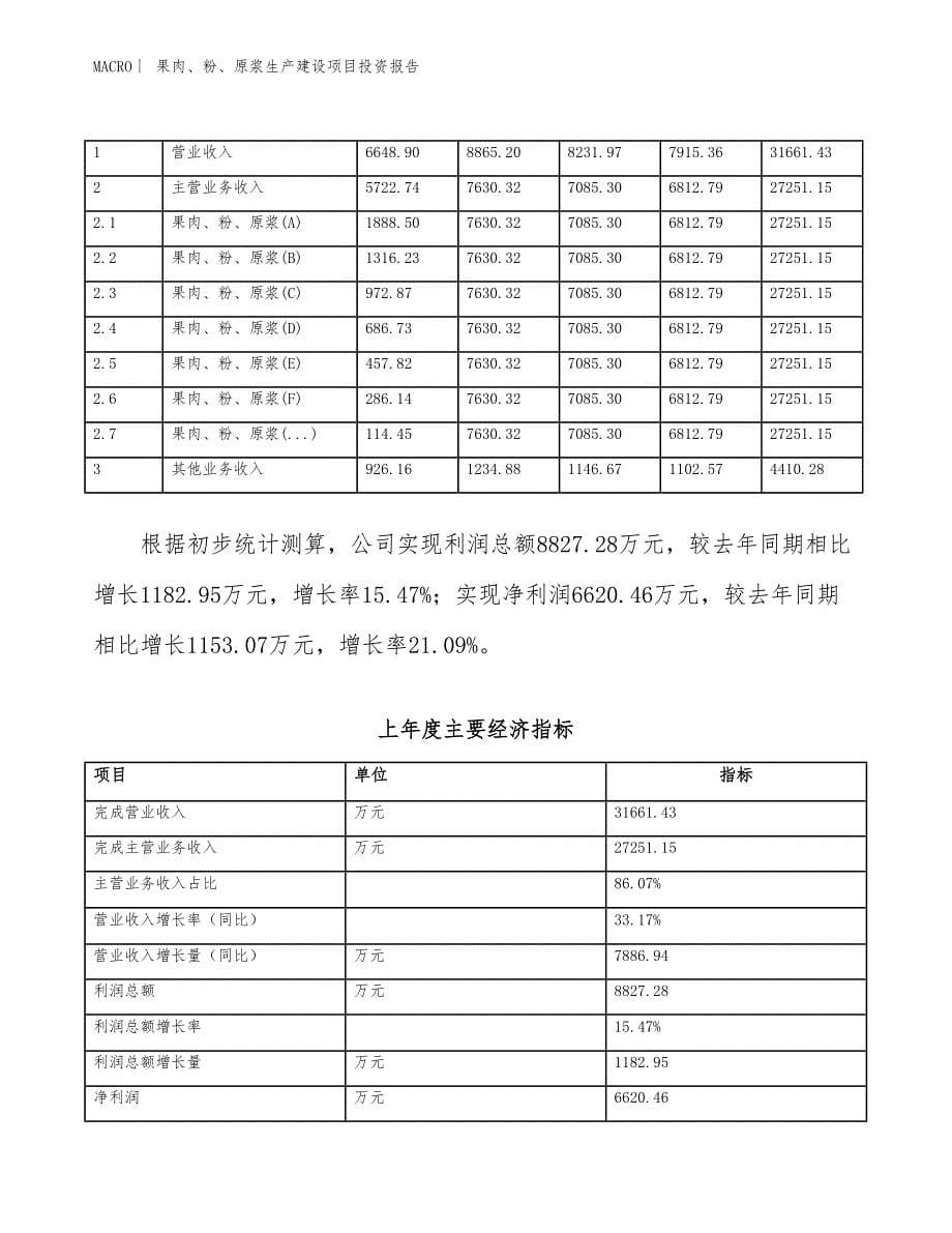 果肉、粉、原浆生产建设项目投资报告_第5页