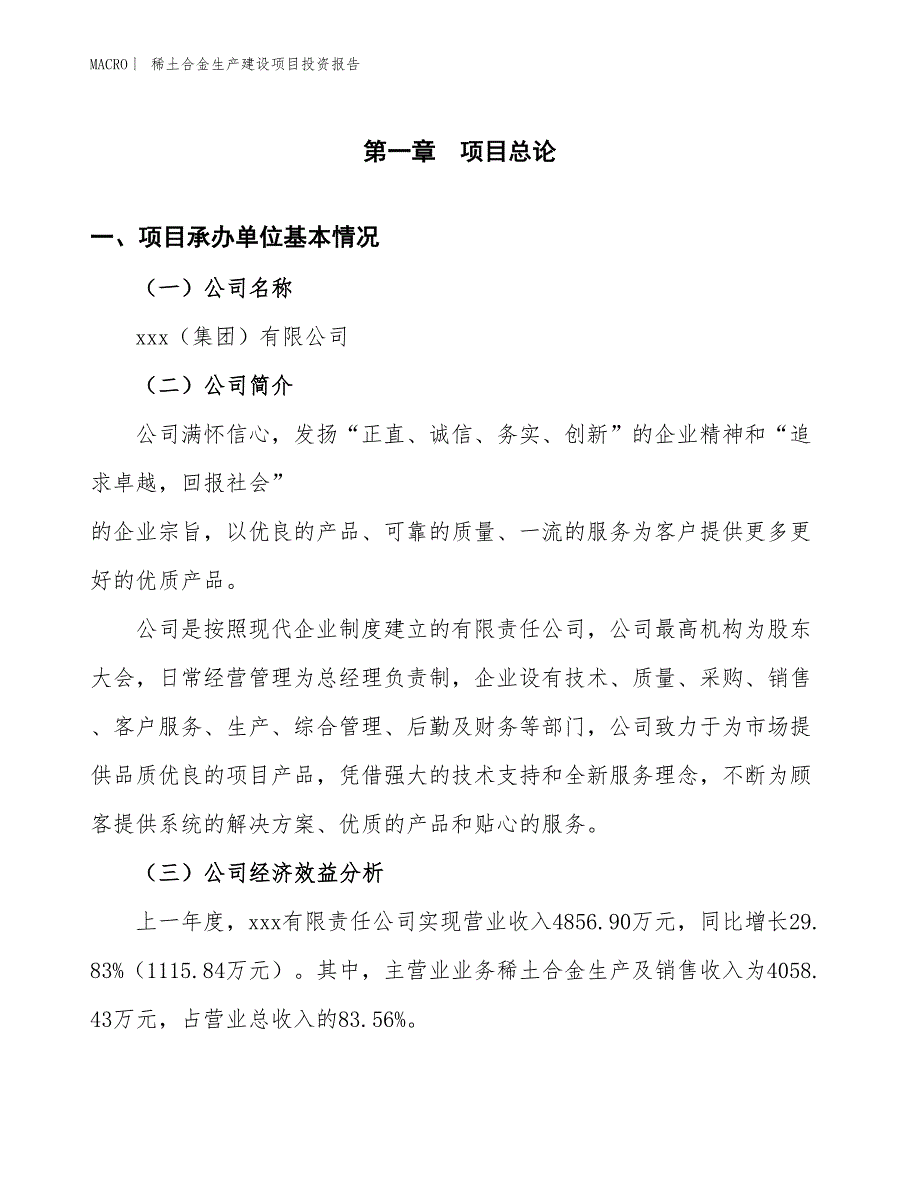 稀土合金生产建设项目投资报告_第4页