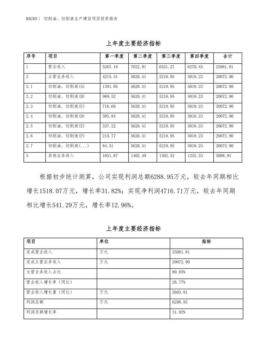 切削油、切削液生产建设项目投资报告_第5页