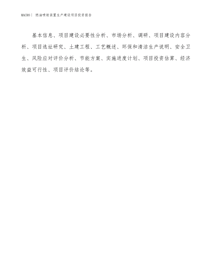 燃油喷射装置生产建设项目投资报告_第3页