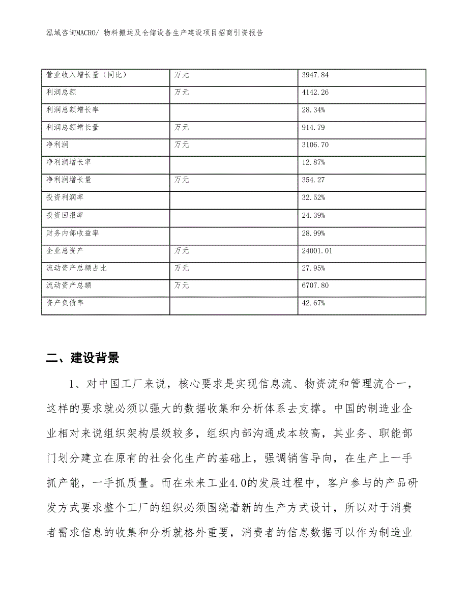 物料搬运及仓储设备生产建设项目招商引资报告(总投资15466.06万元)_第3页