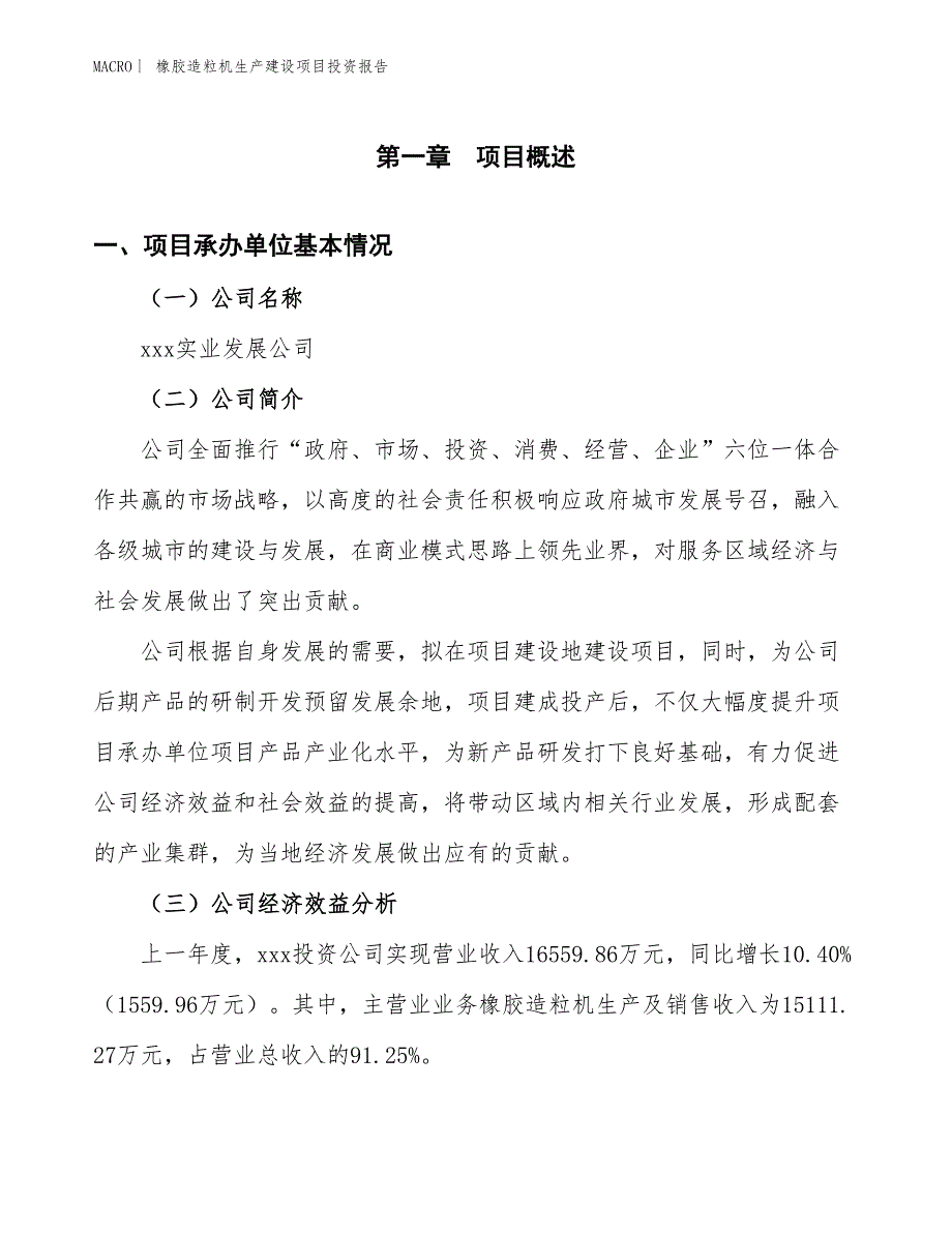 橡胶造粒机生产建设项目投资报告_第4页