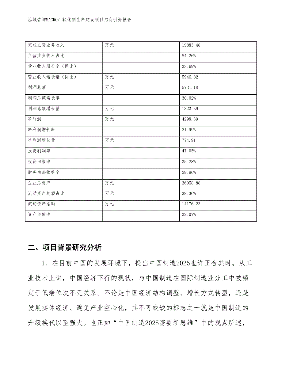 软化剂生产建设项目招商引资报告(总投资18750.87万元)_第2页